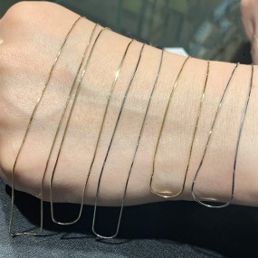 Snake Chain Manufacturer - S925 Silver Sterling Snake Chain Thin Clavicle Sparkling Necklace