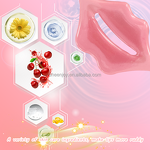 24K Gold Collagen Lip Mask - Vegan Cherry & Aloe Vera Jelly Sheet for Dry Lip Repair