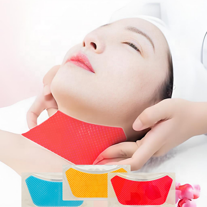 Neck Mask Manufacturer - Red Hydrating Gel Pads with Collagen & Hyaluronic Acid