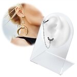 Ear Model Jewelry Display - Silicone Practice Ears for Piercing in White, Purple, Blue