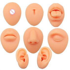 Silicone Piercing Model Manufacturer - Soft Simulation Ear & Nose Training Display