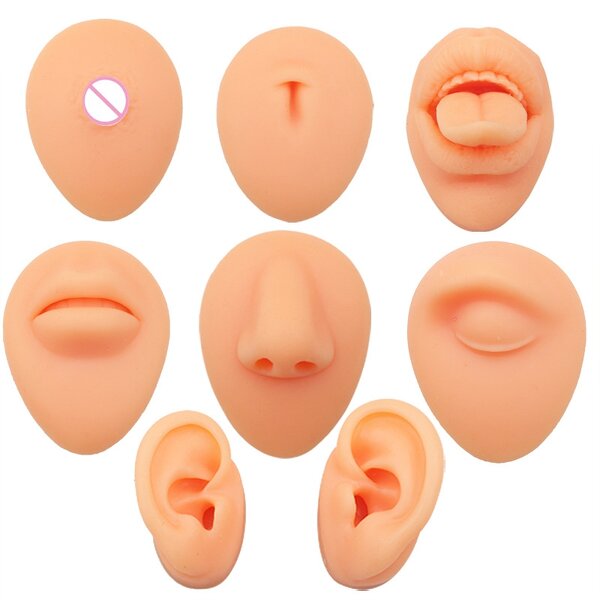 Silicone Piercing Model Manufacturer - Soft Simulation Ear & Nose Training Display