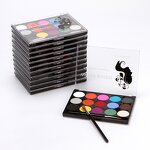 Water Soluble Face Paint Palette - 15 Color Washable Kit for Festival Body Art