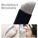 Microblading Needles Manufacturer - 0.18mm U-Shape 7-16 Pins for Manual Eyebrow Tattoo and Shading