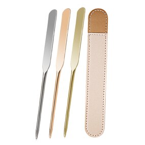 Makeup Spatula Manufacturer - Dual-End Stainless Steel Cosmetic Scraper