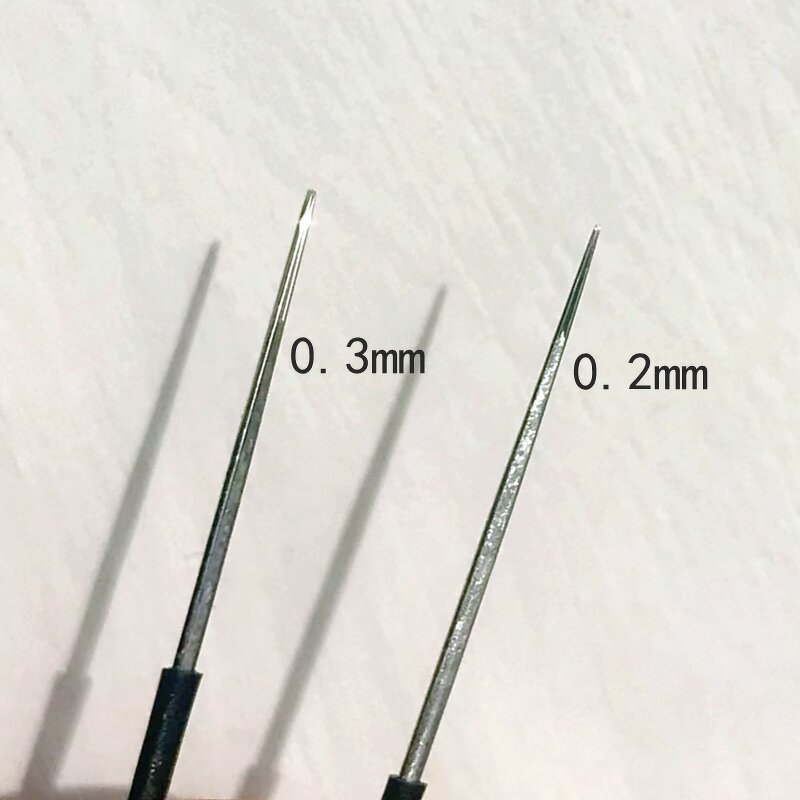 PMU Needles Manufacturer - OEM Logo, Nano 1R 5RL 3R Microblading Microshading 0.2mm Sharp Disposable Single Pin