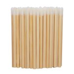 Bamboo Rod Lip Brush Manufacturer - Flock Tip Applicator for Makeup & Concealer