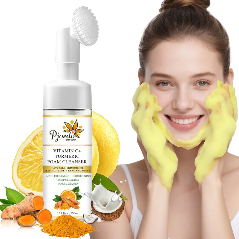 Face Cleanser Manufacturer - Turmeric & Kojic Acid Foaming Wash with Vitamin C