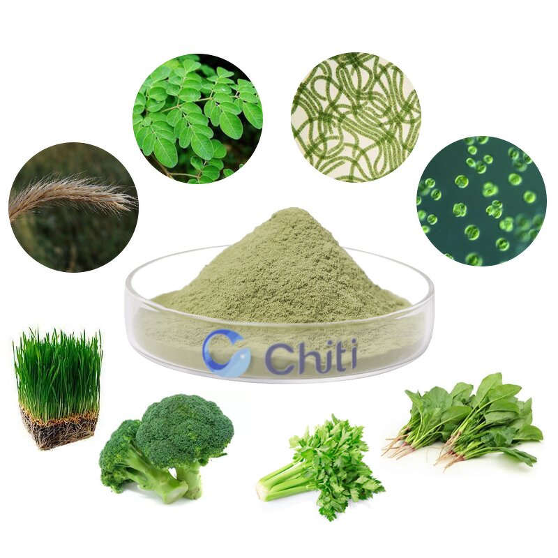 Chiti Grass Greens Powder Manufacturer - Food Grade Superfood Blend with Wheatgrass, Barley Grass, Moringa, Chlorella & Celery
