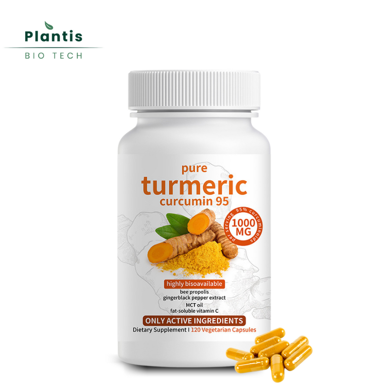 Turmeric Capsules Manufacturer - 1000mg Food Grade Herbal Extract, 120 Vegetarian Capsules in Bottle