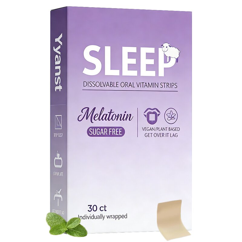 Melatonin Oral Strips Manufacturer - Private Label, Vegan, Quick-Action for Stress Relief & Sleep