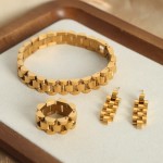 Geometric Earrings Supplier - Stainless Steel Jewelry Wholesale Geometric Chunky Earrings Hoops 18k Gold Waterdrop