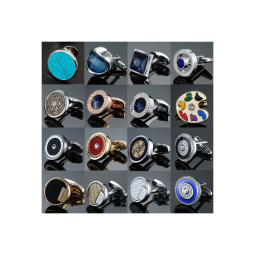 Level Meter Cufflinks Manufacturer - 2023 New Arrival Level Meter Hourglass Crown Zircon Crystal Cufflinks Men's French