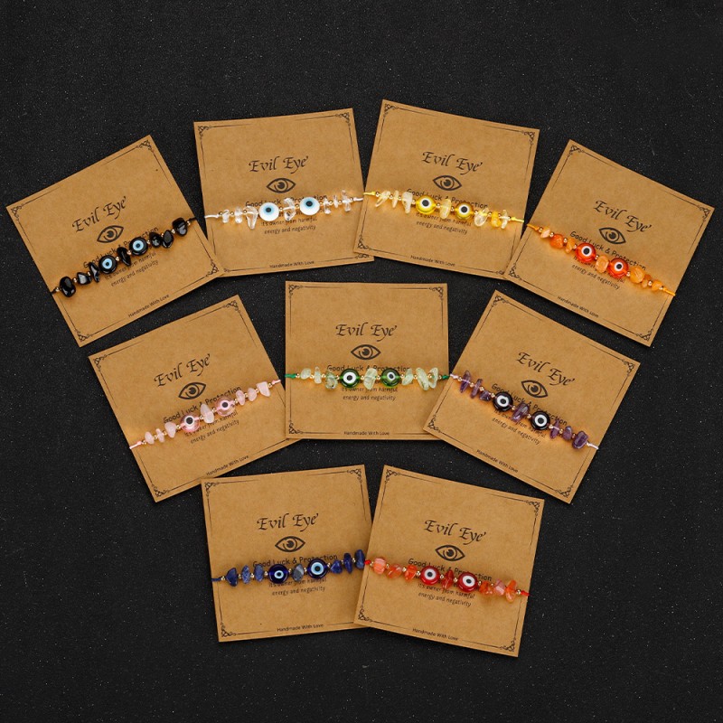 Rainbow Evil Eye Bracelet Manufacturer - Fashion Evil Eye Bracelet Rainbow Crystal Gold Beads Turkish Lucky