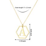 圆片项链生产厂家-时尚圆片硬币吊坠项链初始字母a到z刻字饰物礼品