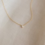 爱心项链工厂-女士时尚18k镀金纯银爱心形状项链水晶项圈