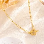 珠宝套装工厂-幸运花朵套装带弹簧扣回形针链项链手镯耳环