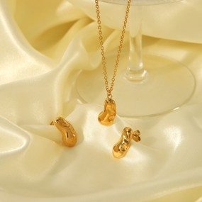 Sunflower Set Manufacturer - Luxury Stainless Steel Chain Women's Tarnish-free Rotatable Sunflower Pendant Crystal Ring