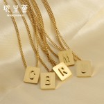 滴油项链生产厂家-滴油26字母吊坠项链个性化油滴字母O形链