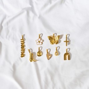 Bear Pendant Necklace Manufacturer - High Quality 18K Gold Stainless Steel Chain with CZ Stone Shiny Bear Pendent