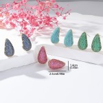 水晶锆石项链工厂-时尚精致珠宝黄铜18k镀金防锈水晶锆石饰物项链