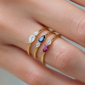 Zircon Ring Factory - Wholesale 925 Sterling Silver 14K Gold Plated Zircon Ring Setting Tarnish Free Bulk