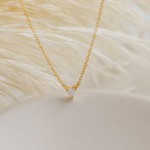 爱心项链工厂-女士时尚18k镀金纯银爱心形状项链水晶项圈