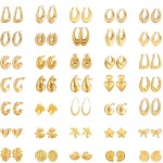 Tear Drop Earrings Factory - Wholesale Chunky 18k Gold Stainless Steel Tear Drop Earrings Women Fashion Hollow Drop