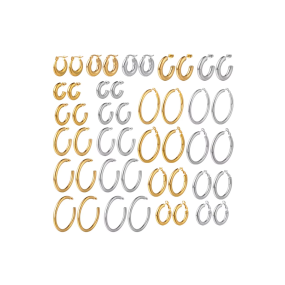 Round Hoop Earrings Factory - Stainless Steel Waterproof Gold Silver Small Medium Large Hoop for Women