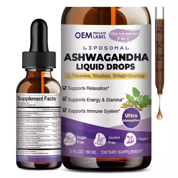 Ashwagandha Organic Liquid Drops Manufacturer - KSM-66 for Sleep & Mood Support