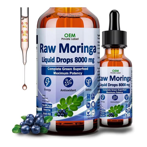 Moringa Leaf Liquid Drops Manufacturer - Organic Supergreens Blend for Adults