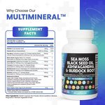Sea Moss Pills Manufacturer - 16-in-1 Organic Raw with Black Seed Oil