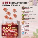 Maca Root Gummy Candy Manufacturer - 2000mg Extract Sugar Free Supplement