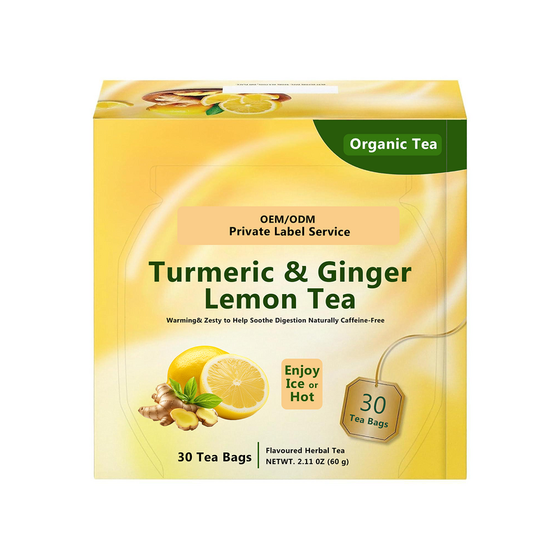 Blooming Tea Manufacturer - Private Label Organic Lemon Ginger, Individually Wrapped