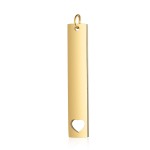 Stainless Steel Bar Necklace Factory - Personalized Heart Pendant Rose Gold Plated