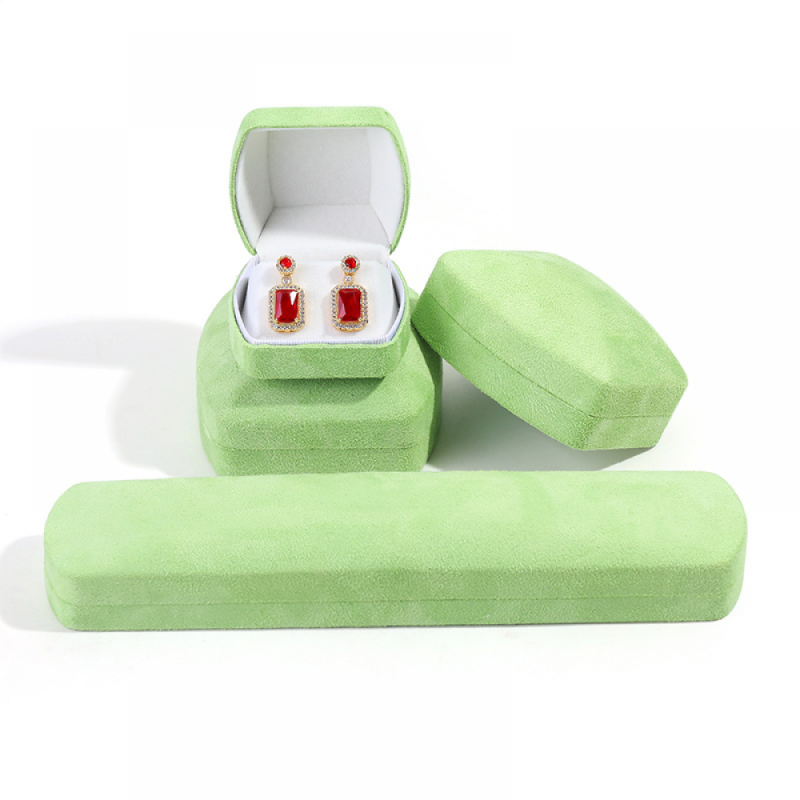 Velvet Jewelry Box Manufacturer - Large Deerskin Velvet Square Pearl Ring Arched Iron