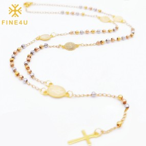 Stainless Steel Rosary Necklace Manufacturer - Waterproof Virgin Mary Cross Beaded Jewelry