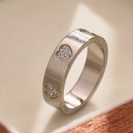 Stainless Steel Wedding Ring Manufacturer - Gold Plated Heart Studded Zircon Waterproof Gift