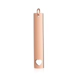 Stainless Steel Bar Necklace Factory - Personalized Heart Pendant Rose Gold Plated