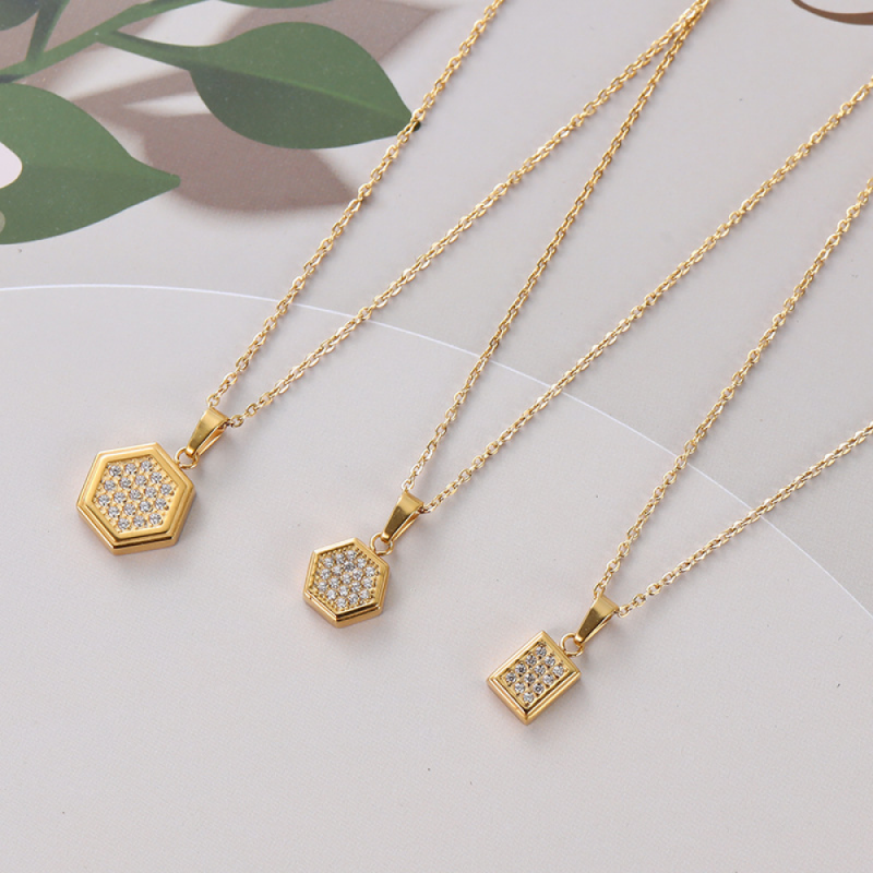 Stainless Steel Pendant Necklace Manufacturer - Bulk Gold Plated Zirconia Star Heart Charms