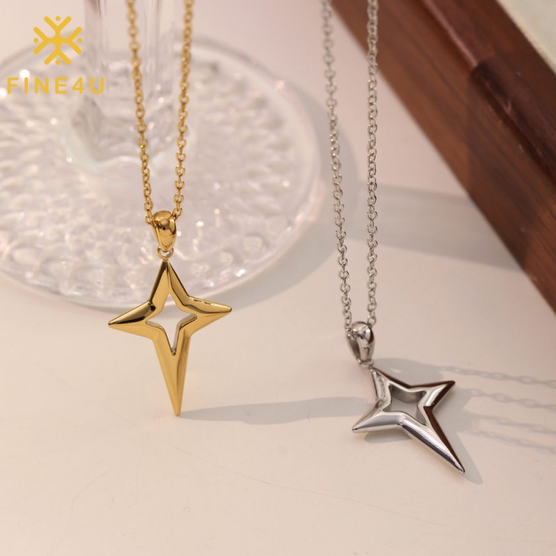 Stainless Steel Star Necklace Supplier - Hollow Star Choker Dainty Stainless Steel Jewelry