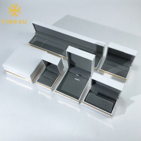Paper Jewelry Box Factory - White Set Box Personalized Wedding Ring Display