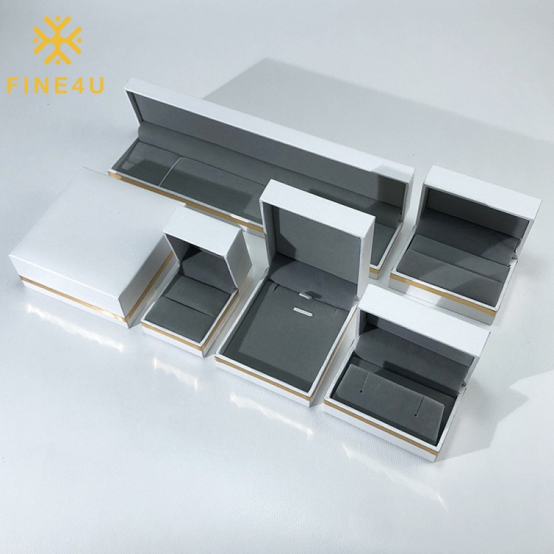 Paper Jewelry Box Factory - White Set Box Personalized Wedding Ring Display