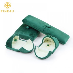 Velvet Jewelry Box Supplier - Custom Logo Double Opening Gift Box Bracelets Necklaces