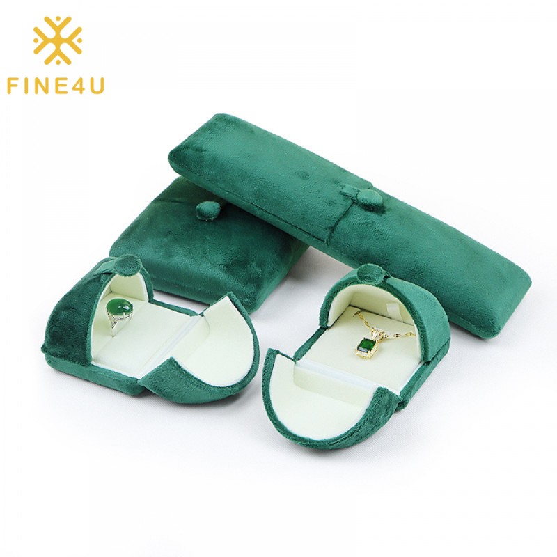 Velvet Jewelry Box Supplier - Custom Logo Double Opening Gift Box Bracelets Necklaces