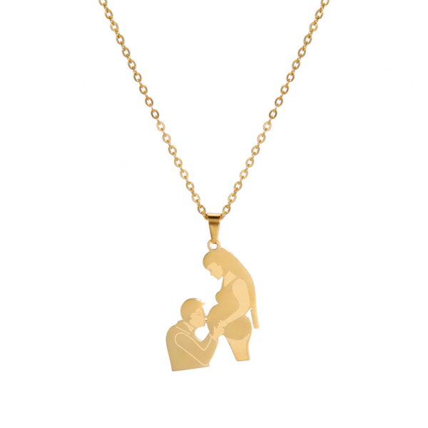 Stainless Steel Family Necklace Factory - Mom Dad Baby Pendant Love Gift Jewelry