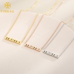 Stainless Steel Pendant Necklace Manufacturer - Custom Letter Mama Gold Plated Minimalist