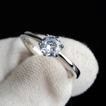 不锈钢婚戒厂家 - 镀金立方氧化锆钻石订婚饰品
