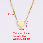 Stainless Steel Heart Pendant Necklace Factory - Waterproof Gold Plated Valentine Gift