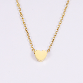 Stainless Steel Heart Pendant Necklace Factory - Waterproof Gold Plated Valentine Gift